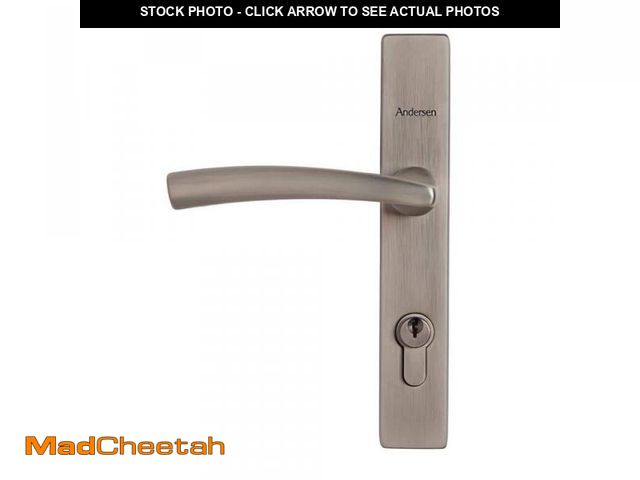 Lot 74-12413045 - Andersen 3000 and 4000 Series Brushed Dark Nickel Modern Storm Door Handle Set - UNUSED