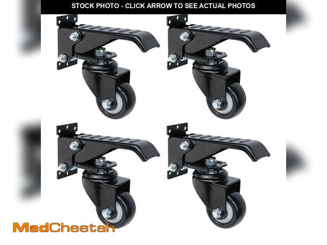 Lot 74-12804151 - Everbilt 2-1/2 in. Black Workbench Caster Kit with 600 lbs. Load Rating (4-Pack) - UNUSED