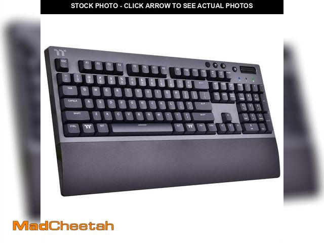 Lot 74-12138072 - Thermaltake W1 Wireless Gaming Keyboard Cherry MX Blue, 2.4GH per Minute, Bluetooth 4.2, Low Energy ...