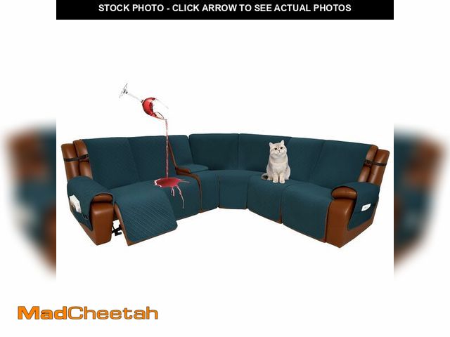 Lot 74-13525209 - YUEVELLA Velvet 1OO% Waterproof Reclining Sectional Couch Covers for Sectional Sofa L Shape 8-Piece ...