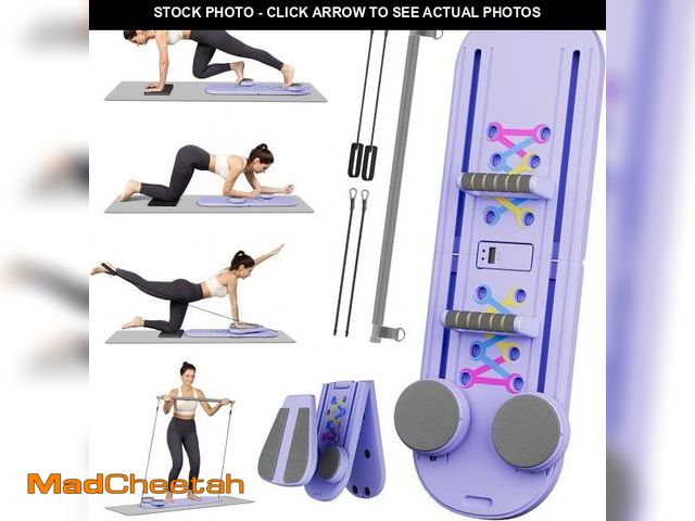 Lot 74-12398262 - Pilates Reformer Machine: Portable &amp; Compact Pilates Equipment Set, Multifunctional Pilates Boar...