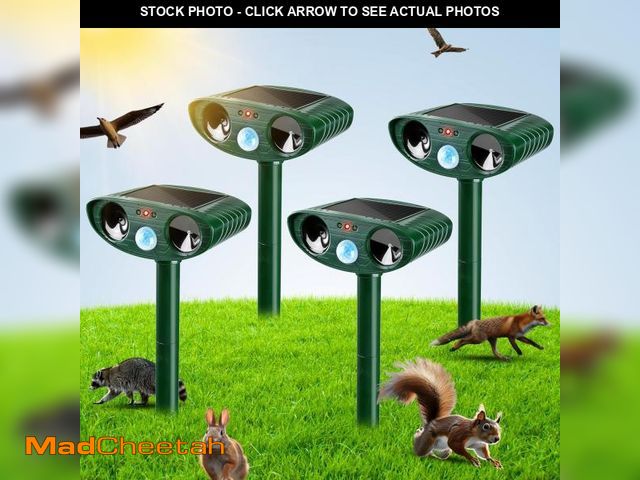Lot 74-12326672 - Gebatule 4 Pack Ultrasonic Animal Repellent Solar Deer Repllent Cat Repllent Outdoor Raccoon Deterre...
