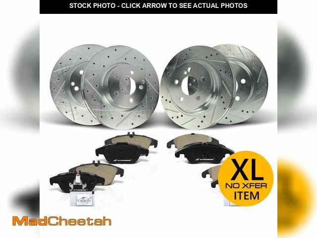 Lot 74-13117044 - A-Premium Front and Rear Drilled and Slotted Disc Brake Rotors + Ceramic Pads Kit Compatible with Se...