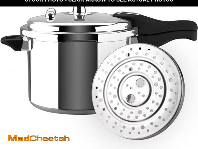 Lot 74-12169227 - (HANDLE IS BROKEN) MAGEFESA Avant 6.2-Quart Pressure Cooker, made of very resistant aluminum, compat...