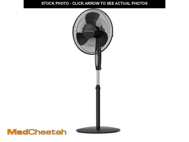 Lot 74-14466979 - Hampton Bay 16 in. 3 Speed Digital Oscillating Standing Fan with Adjustable Height 12102 - UNUSED
