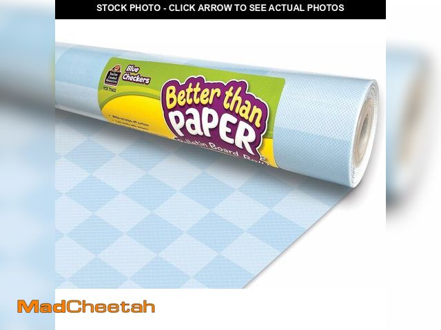 Lot 74-14582152 - Teacher Created Resources Blue Checkers Better Than Paper Bulletin Board Roll (TCR77602) - UNUSED
