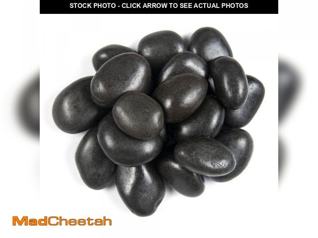 Lot 74-12470881 - 55 Bags-Polished Black 0.5 cu. ft. Bagged Landscape Rock (1 in. to 2 in., Smooth Decorative Stones, ...