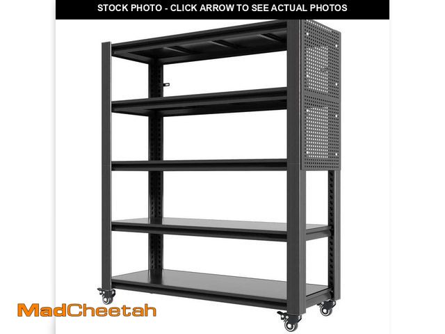 Lot 74-12784289 - Tidoin 5-Tier Metal Heavy Duty Solid Garage Storage Shelving Unit in Black (48.2 in. W x 78 in. H x ...
