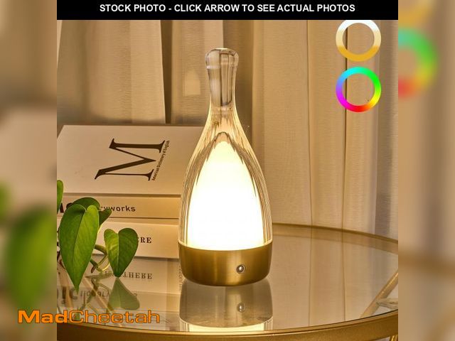 Lot 74-12221206 - Table Lamp for Bedroom,Small Desk Lamp Dimmable 4 Gears:3000K/4000K/6000K/RGB,4000mAh Rechargeable B...