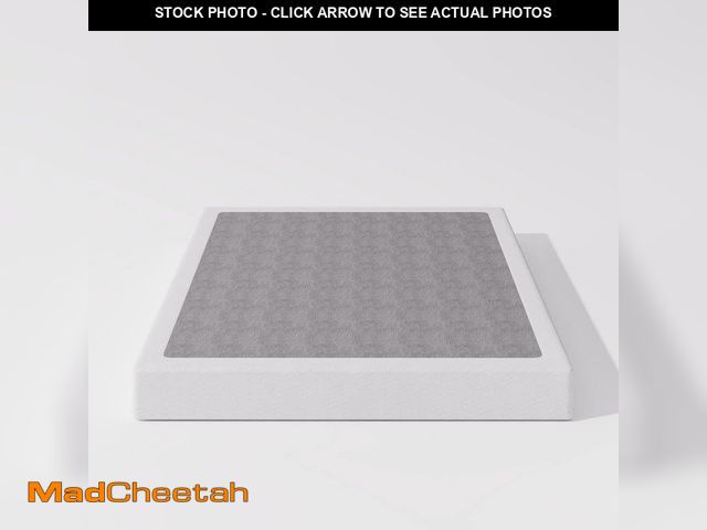 Lot 74-12773344 - Comasach 7 in. High King Box Spring with White Fabric, Heavy Duty Metal Structure, Easy Assembly - U...