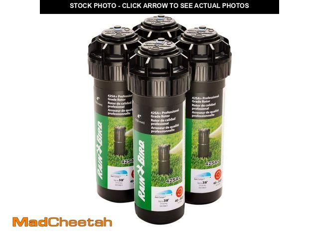 Lot 74-14362994 - Rain Bird 42SA+ 4 in. Pop-Up Gear-Drive Rotor Sprinklers, 40-360 Degree Pattern, Adjustable 26-38 ft...