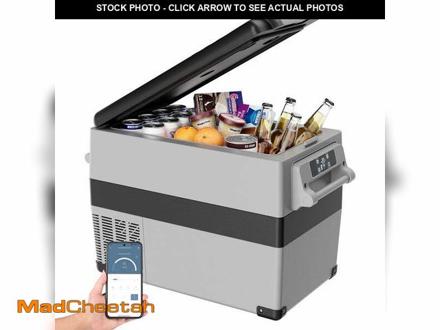 Lot 74-12595141 - SIMZLIFE 12V Electric Car Refrigerator, 48QT RV Freezer Fridge, DC &amp; AC - Home, Travel, Camping,...