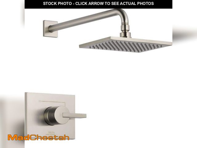 Lot 74-13062963 - Delta Vero 1-Handle 1-Spray Raincan Shower Faucet Trim Kit in Stainless (Valve Not Included) - UNUSE...