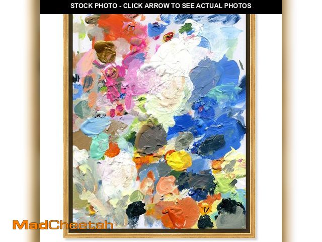 Lot 74-12787093 - The Oliver Gal Artist Co. Abstract Framed Wall Art Canvas Prints 'My Palette' Paint - USED