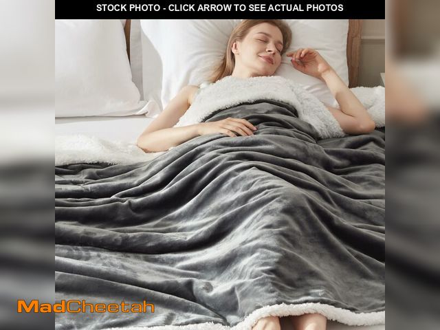 Lot 74-13563644 - ACCU-WARMTH Cozy Heated Blanket Full Size - 5-Min Fast Warming Electric Bed Blanket with 6 Heat Sett...