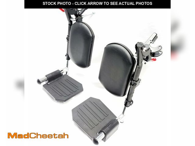 Lot 74-14066369 - Wheelchair elevating Leg Rest,Wheelchair Lift Leg Rest,W/Calf Pads,Composite Footplates,Fits Most St...