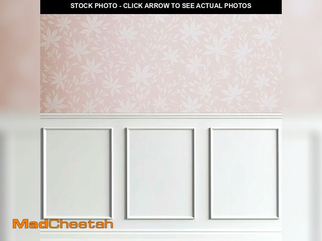 Lot 74-13040320 - Hungbak 2 Set of 16" x 20" Pre-Cut Accent Wall Molding Trim Kit, Peel and Stick Premade Wainscoting ...