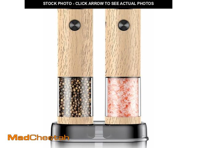 Lot 74-13960012 - Electric Salt and Pepper Grinder Set Automatic Battery Pepper Mill Shakers Adjustable Coarseness Upg...