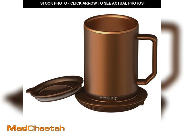 Lot 74-12525882 - ionMug &amp; Charging Coaster, 12oz. Stainless Steel Self Heating Coffee Mug with Lid, 3.5" x 3.5" x...