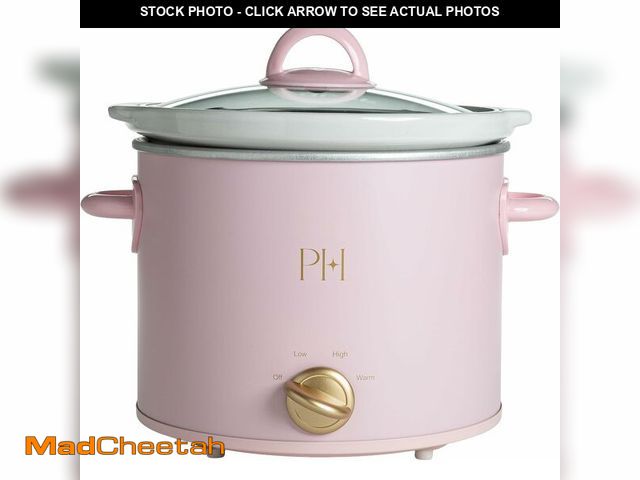 Lot 74-13042334 - Paris Hilton 3.5-Quart Manual Slow Cooker, Features Three Settings (Low, High, Warm), Naturally Nons...