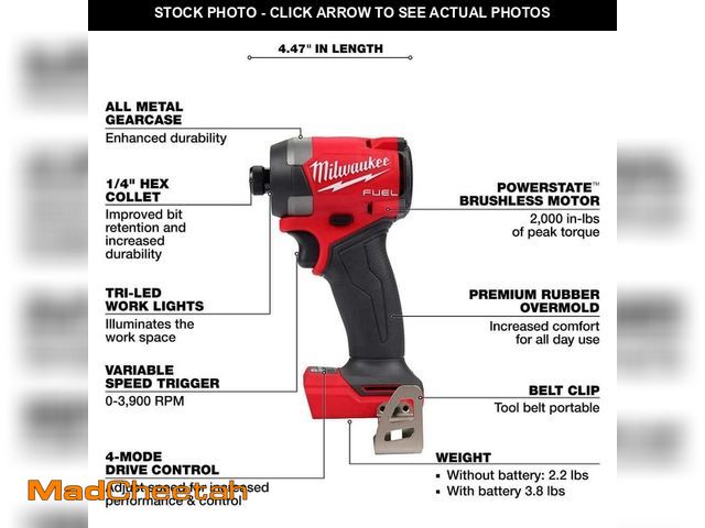 Lot 74-14226085 - Milwaukee M18 FUEL 18V Lithium-Ion Brushless Cordless 1/4 in. Hex Impact Driver (Tool-Only) - USED