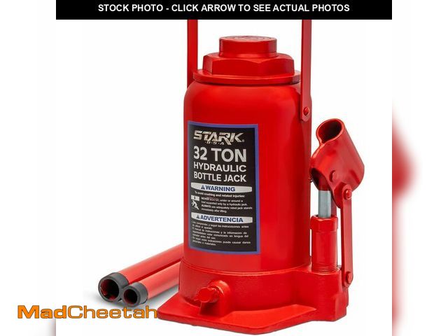 Lot 74-13041085 - (MISSING HANDLE BAR) XtremepowerUS 32-Ton Hydraulic Bottle Jack Low Profile Automotive Shop Lift Tru...