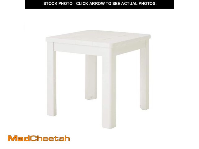 Lot 74-12465160 - *SEE DETAILS* Keter White Square Resin 16 in. Outdoor Chaise Side Table *SEE DETAILS*  - USED