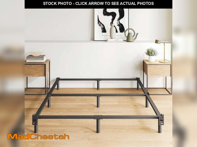 Lot 74-12491423 - QFTIME Queen Metal Bed Frame with Recessed Legs, 7-Inch Low Profile Bed Base, Easy Assembly, Mattres...