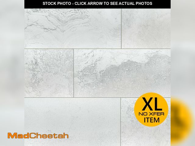 Lot 74-13821422 - Satori Snow 16 in. x 32 in. Matte Porcelain Marble Look Floor and Wall Tile (14.20 sq. ft. /Case)(5 ...