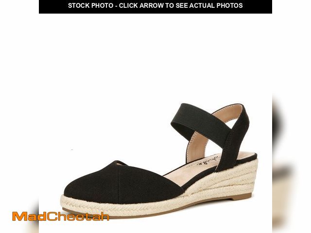 Lot 74-14299153 - LifeStride Womens Kimmie Wedge Espadrilles Black 9.5 M - USED