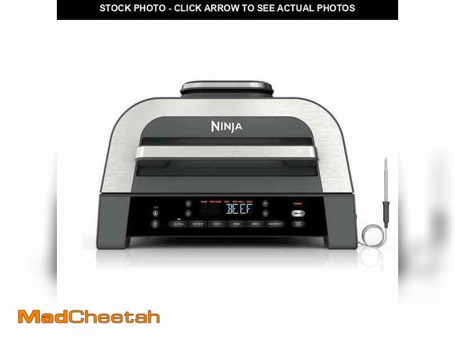 Lot 74-12558691 - NINJA Foodi Smart XL 6-in-1 Stainless Steel Indoor Grill with Built in Thermometer - UNUSED
