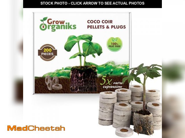 Lot 74-12307351 - Grow Organiks 200 Pcs (3.5mm) Peat Pellets for Seedlings, Compressed Seed Starting Plugs Pallet Pott...