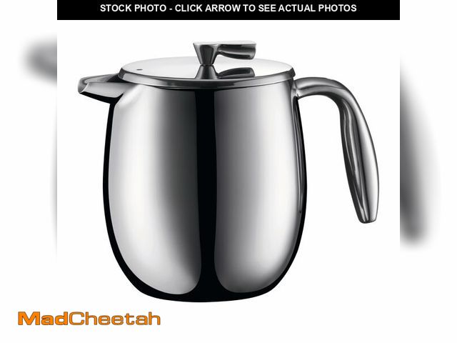 Lot 74-12874783 - Bodum 17 oz Columbia Thermal French Press Coffee Maker, Insulated Double Wall Stainless Steel, Chrom...
