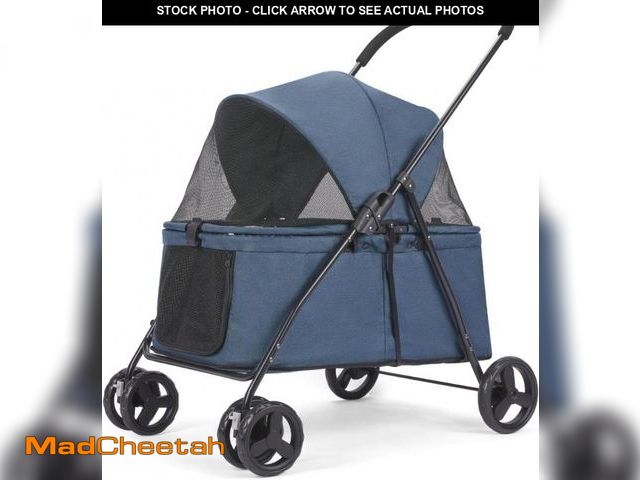 Lot 74-12396355 - (SMALL TEAR) 20% Larger Capacity Dog Stroller, Wedyvko Pet Strolling for Medium Dogs w/Dog Poop Bags...