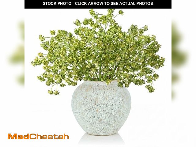 Lot 74-13524397 - Thiccywoov 6 Pcs Green Faux Berry Stems Artificial Dusty Sedum Berry Stems Picks Branches Faux Spray...