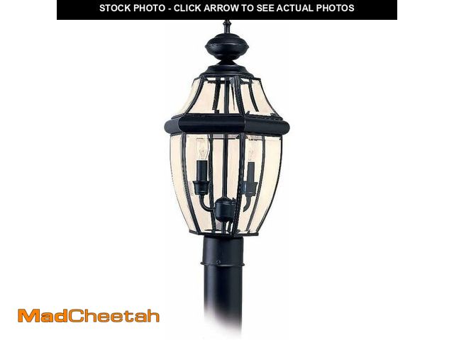 Lot 74-12544364 - Sea Gull Lighting 8229-12, Lancaster Solid Brass Outdoor Post Lighting, 0.12W, Black, 21.5'' height ...