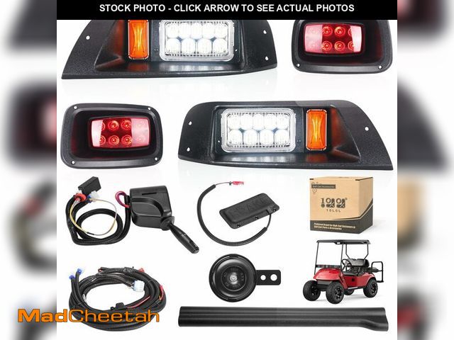 Lot 74-14263208 - 10L0L Golf Cart Light Kit for EZGO TXT (1996-2013) - 12V Street Legal LED Headlight &amp; Tail Light...