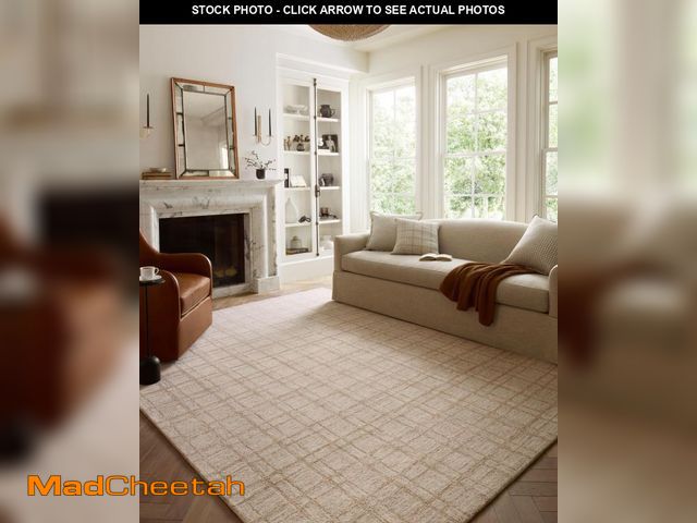 Lot 74-12394021 - Loloi Chris Loves Julia Polly Collection POL-10 Khaki/Sand 7'-9" x 9'-9" Area Rug - USED