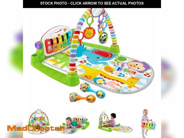 Lot 74-13733722 - Fisher-Price Baby Playmat Deluxe Kick &amp; Play Piano Gym for Learning &amp; 2 Maracas Soft Rattles...
