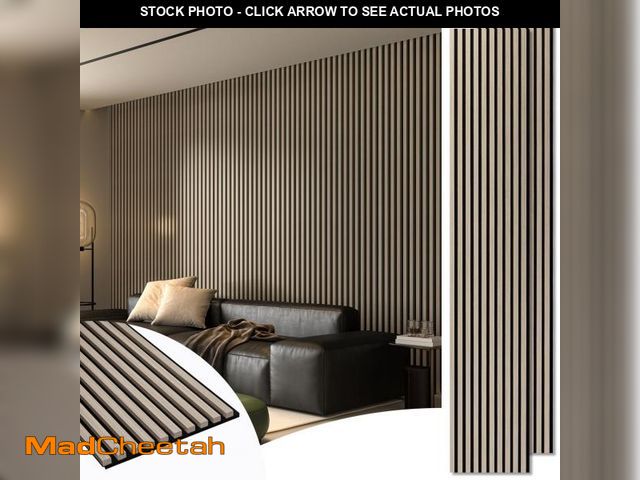 Lot 74-12515899 - Art3d 2-Pack 108" x 12" Acoustic Wood Panels for Wall, Soundproof Wood Slat Panel for Wall and Ceili...