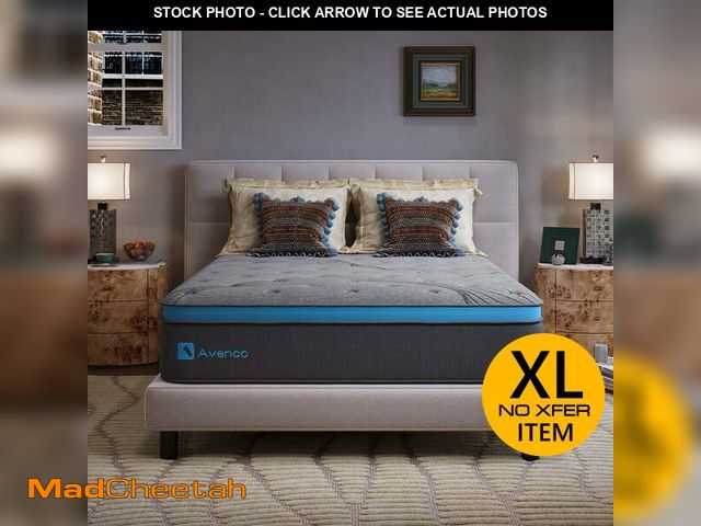Lot 74-14070601 - Avenco Original 12" Medium-Firm Gel Memory Foam Hybrid Mattress,King Size - UNUSED