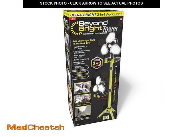 Lot 74-12684442 - BEYOND BRIGHT 70-Watt Tower Light with Tripod Stand - UNUSED