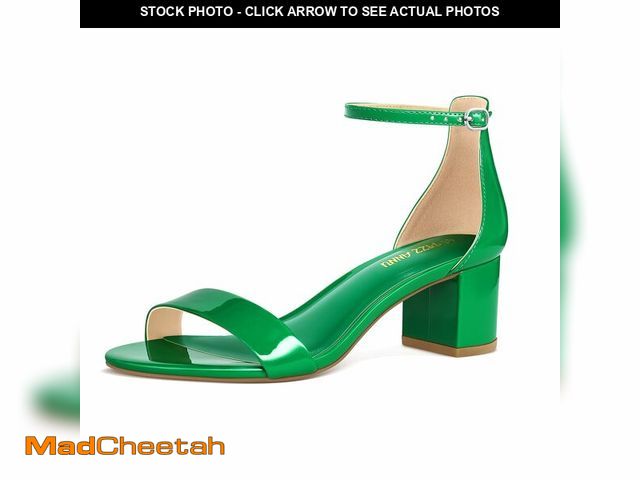 Lot 74-14271244 - PIZZ ANNU Women's Low Block Chunky Heels Sandals Comfortable Open Toe Ankle Strap Party Dress Pump S...