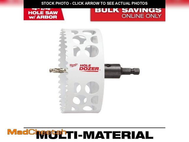 Lot 74-14468237 - *DIRTY/SCRATCHED* Milwaukee 4-1/4 in. HOLE DOZER Bi-Metal Hole Saw with 3/8 in. Arbor and Pilot Bit ...