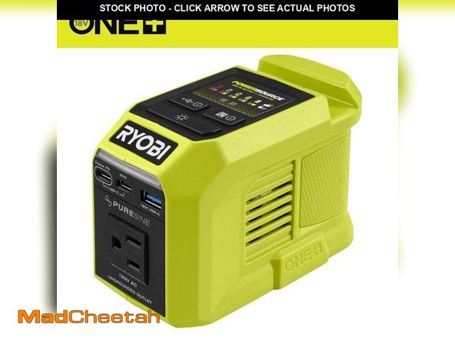 Lot 74-14468513 - RYOBI ONE+ 18V 200-Watt Portable Battery Inverter Power Source and Charger for ONE+ 18V Batteries (T...