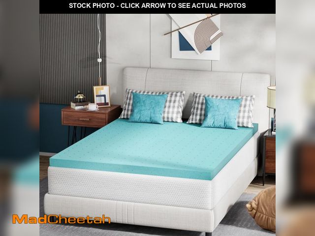 Lot 74-12138425 - FDW 6 inch Queen Mattress Gel Memory Foam Mattress for Cool Sleep + 3 Inch Gel Memory Foam Topper Se...