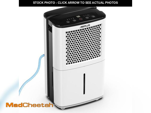 Lot 74-13038386 - Edendirect 38 pt. 2000 sq. ft. Portable Dehumidifier in White with 8.03 pt. Bucket, Auto Defrost, An...