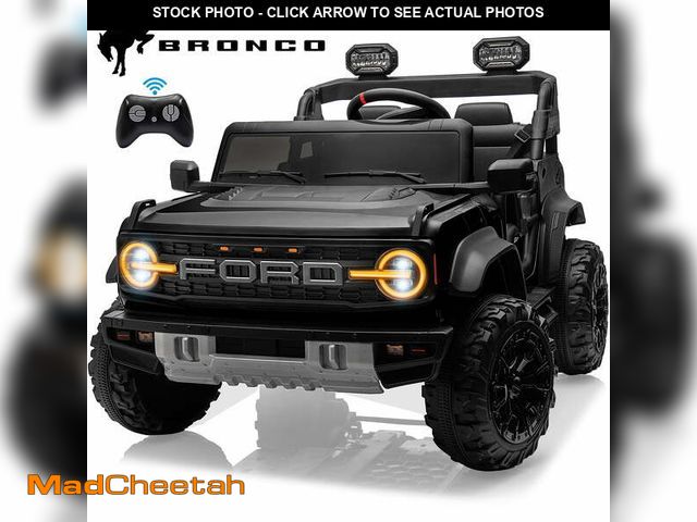 Lot 74-13097723 - 24V 2 Seater Ride on Cars, Licensed Ford Bronco Raptor Powered Ride on Toys Truck with Remote Contro...