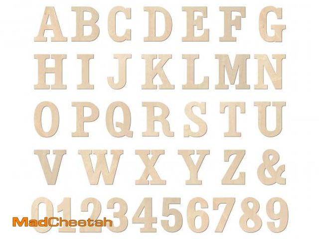 Lot 74-11545564 - 4 Inch 142 Pieces Wooden Letters &amp; Numbers for Crafts Unfinished Wood Alphabet ABC &amp; Numbers...