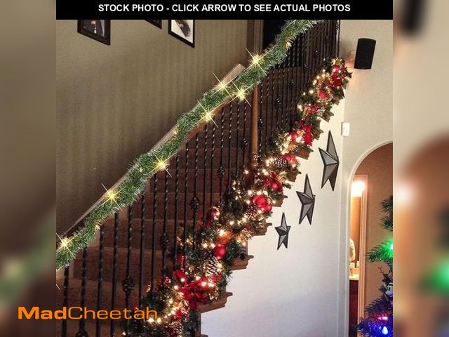 Lot 74-12380161 - NEROSUN 45 FT Christmas Green Garland, LED Pre-lit Lights Lighted Artificial Pine Garlands, for Indo...